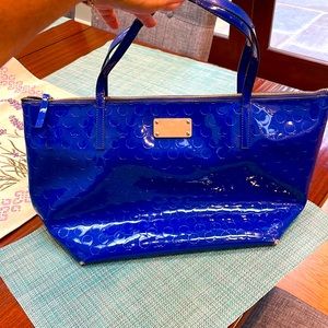 Cobalt blue Kate Spade Yaletown Sophie Bag. Lots of life left.